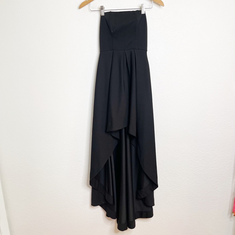Speechless Black Strapless High-Low Formal Gown with Pockets Size 0